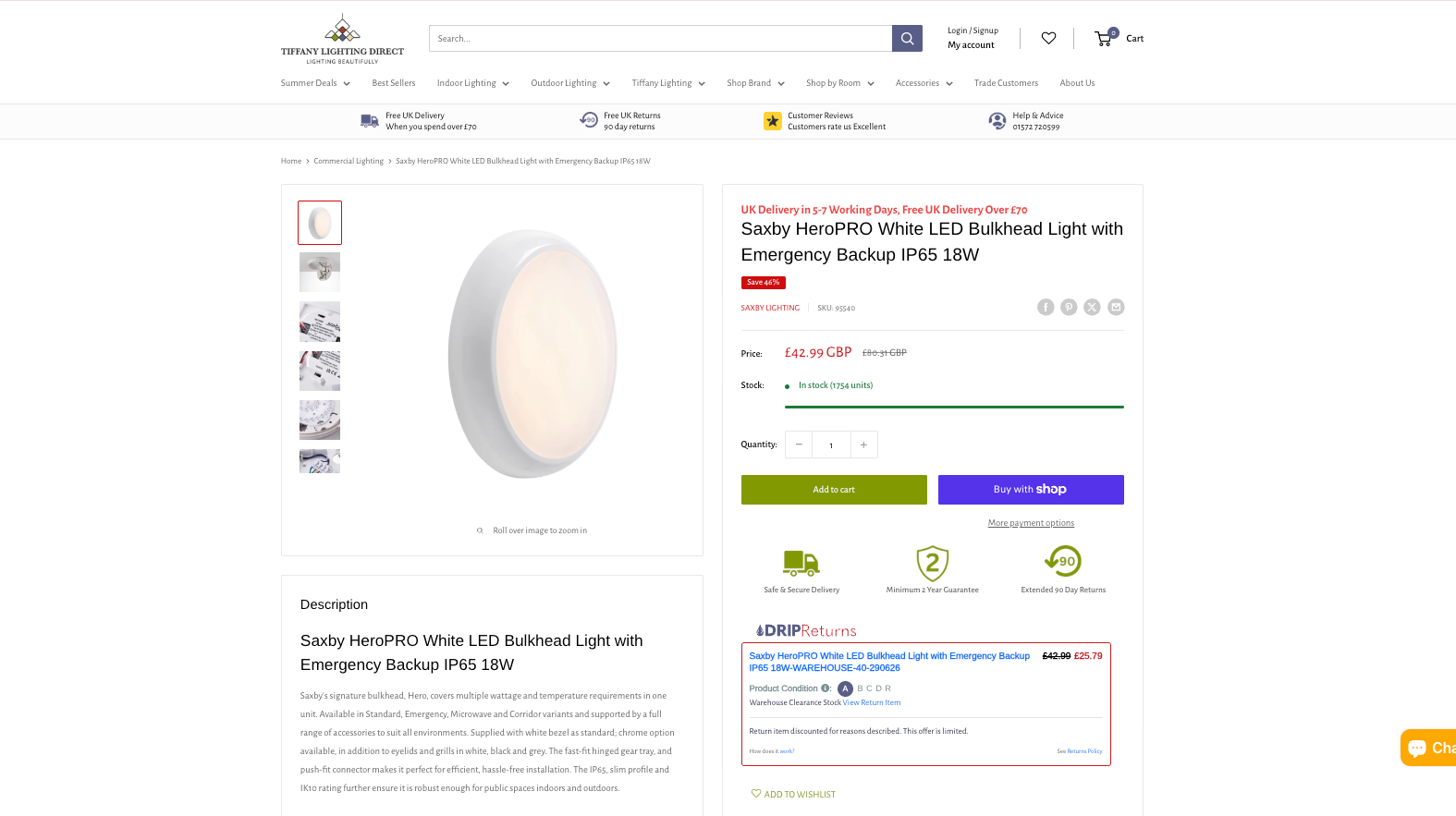 Open-box ceiling light